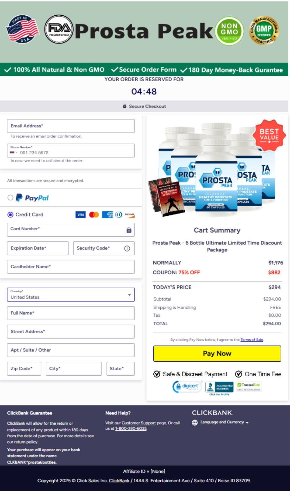 prosta peak-secure-order-safe